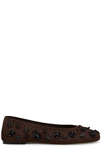 Stuart Weitzman Prima Bow Embellished Ballet Flats