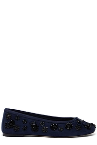 Prima Bow Embellished Ballet Flats