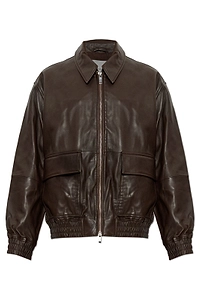 Studio Nicholson Piston Leather Zip Jacket