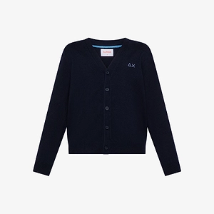 Sun 68 Buttoned V-Neck Knitted Sweater