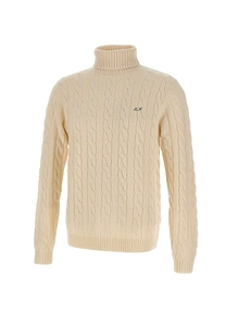 Sun 68 Cable-Knit Turtleneck Knitted Sweater