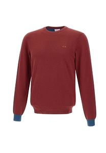 Sun 68 Contrast Elbow Patch Knitted Sweater