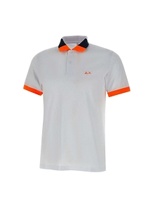 Sun 68 Contrast Trim Polo Shirt