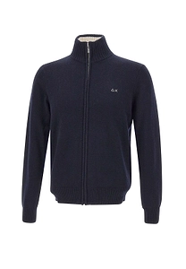 Sun 68 Full Zip High Neck Knitted Sweater