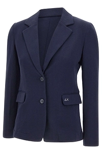 Sun 68 Fleece Single-Breasted Blazer