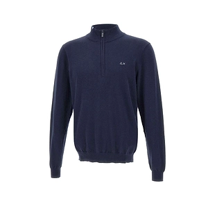 Sun 68 Half Zip High Collar Sweater