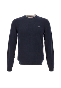 Sun 68 Logo Crew Neck Knitted Sweater
