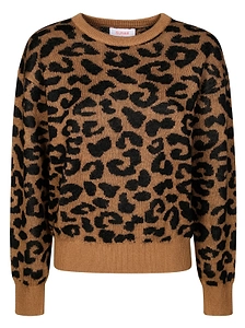 Sun 68 Leopard Printed Crewneck Knitted Jumper