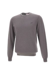 Sun 68 Logo Embroidered Crewneck Knitted Jumper