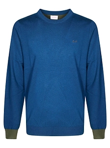 Sun 68 Logo Embroidered Crewneck Knitted Jumper