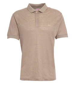 Sun 68 Logo Embroidered Jersey Polo Shirt