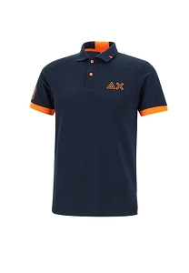 Sun 68 Logo Embroidered Polo Shirt