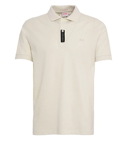 Sun 68 Logo Embroidered Short Sleeved Polo Shirt
