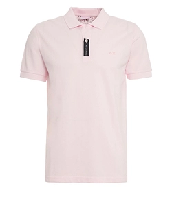 Sun 68 Logo Embroidered Short Sleeved Polo Shirt