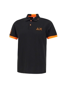 Sun 68 Logo Trim Polo Shirt