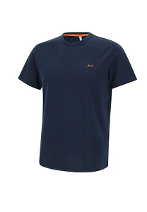 Sun 68 Piquet Logo Crew Neck T-Shirt