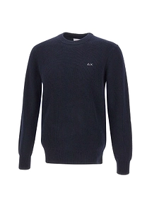 Sun 68 Ribbed Crew Neck Knitted Sweater