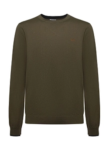 Sun 68 Logo Embroidered Crewneck Knitted Jumper