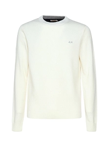 Sun 68 Logo Embroidered Ribbed Jumper