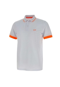 Sun 68 Stripe Trim Polo Shirt