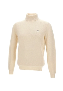 Sun 68 Textured High Neck Knitted Sweater