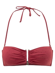 Ruched Bandeau Bikini Top