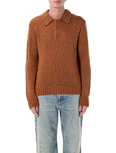 Sunflower Long-Sleeved Knitted Polo Shirt