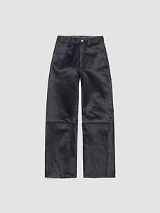 Sunflower Wide Twist Cowhide Leather Pants