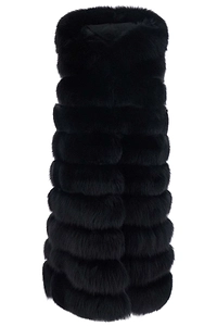 Suprema Quilted Long Fur Gilet Jacket