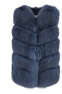 Suprema Quilted Faux Fur Vest Jacket