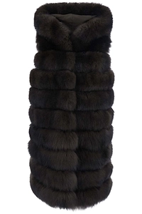 Suprema Quilted Long Fur Gilet