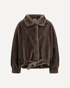 Belted Faux Fur Jacket