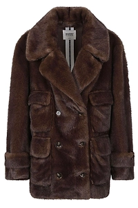 S.W.O.R.D 6.6.44 Double-Breasted Faux Fur Jacket
