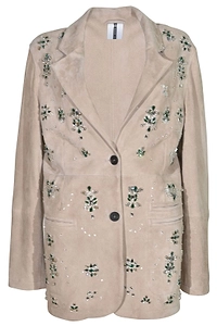 Embellished Single-Breasted Blazer