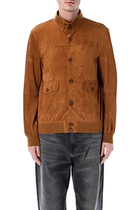 Sword Buttoned Stand-Collar Jacket