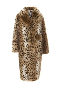 Sword Faux Fur Animal-Print Coat