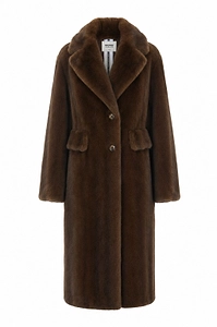 Sword Long Faux Fur Coat