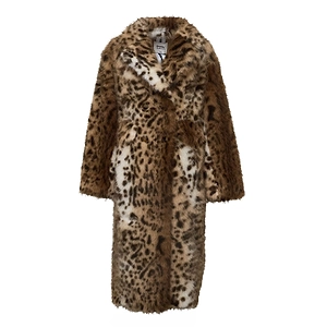 Sword Long Double-Breasted Faux Fur Coat