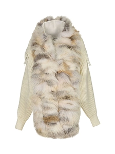 Fringe Trim Panelled Coat