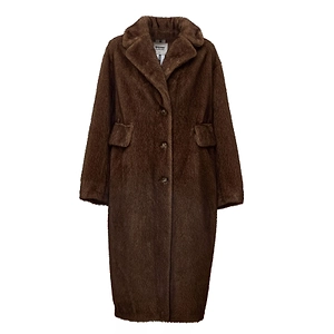 Sword Long Faux Fur Coat
