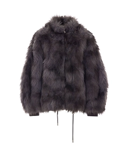 Zip-Up Faux Fur Coat
