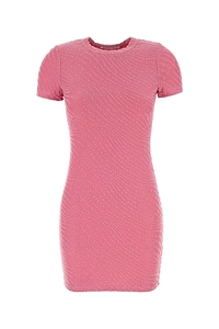 T By Alexander Wang Logo Jacquard Shrunken Mini Dress