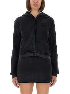T By Alexander Wang Zip-Up Hooded Sweatshirt