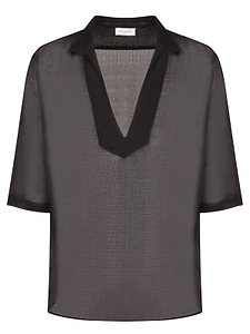 Tagliatore Zante Sheer V-Neck Shirt