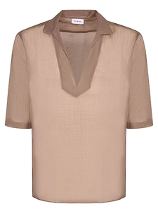Tagliatore Zante Sheer V-Neck Shirt
