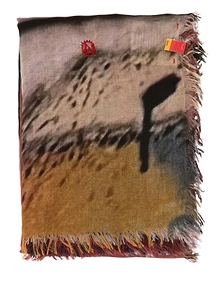Talking Walls Abstract Fringed Scarf