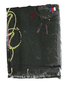 Talking Walls Frayed Edge Printed Scarf