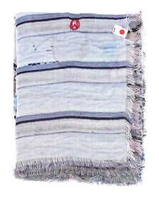 Talking Walls Striped Fringed Scarf
