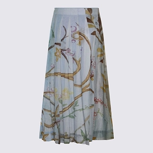 Talking Walls Printed Pleated Skirt