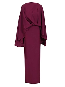 Eolia Cape-Overlay Dress